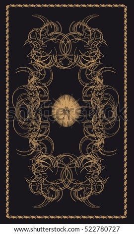 Tarot Cards Back Design Abstract Pattern Stock Vector 522780727 ...