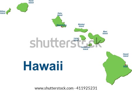 Map of the Hawaiian Islands