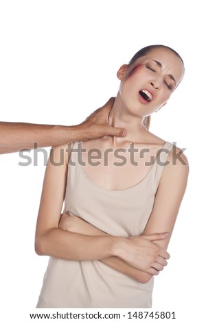 http://thumb7.shutterstock.com/display_pic_with_logo/204082/148745801/stock-photo-young-beautiful-slender-girl-with-a-wound-on-his-face-hit-man-s-hand-148745801.jpg