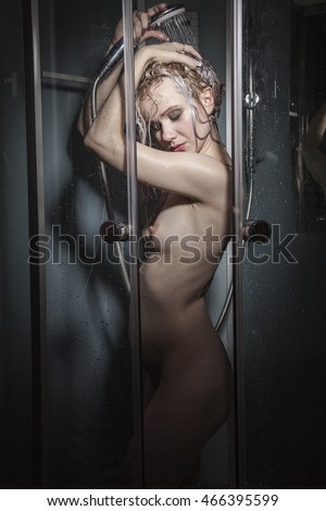 Women laying nude in the shower Swallows spunk thru a funnel