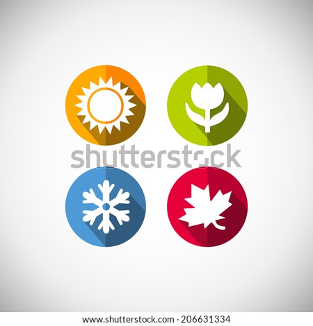 seasons logo vector 4 Icon Symbol Vector Illustration Seasons Vector Four Stock