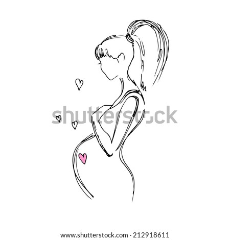 Drawing Of A Pregnant Woman 40