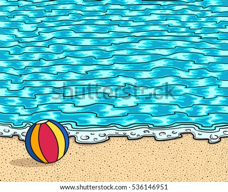 Swimming Pool Beach Ball Background beach ball on sand sea background stock vector 536146951 Swimming Pool Beach Ball Background beach ball on sand sea background stock vector 536146951