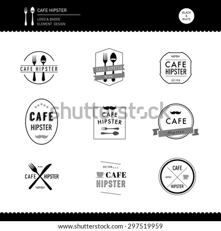 Set Logo Badge Restaurant Cafe Stock Vector 243759829 