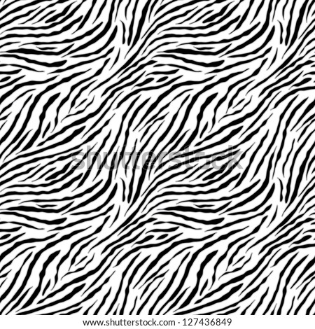 Animal Print Zebra Texture Background Black Stock Vector 97610369 ...