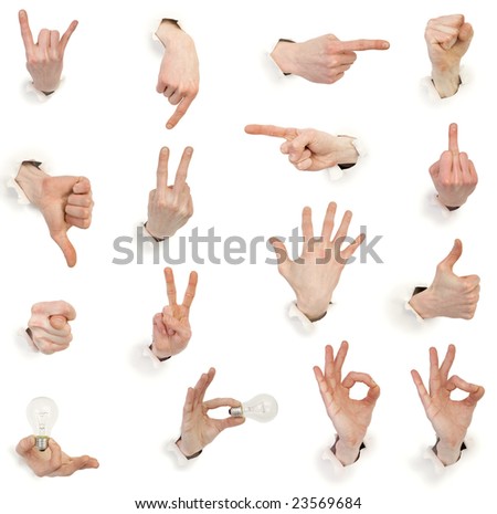 Finger Spelling Alphabet American Sign Language Stock Photo 51463348 ...