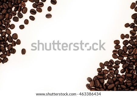 Roasted Coffee Beans Border For Your Design Roasted Coffee Beans Border For Your Design