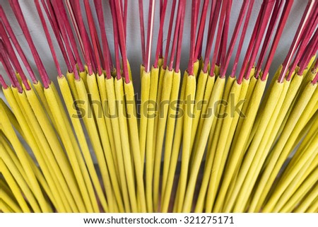 Incense sticks are drying outdoor under sunlight at Cao Thon, the Vietnamese traditional crafts village in Hung Yen province