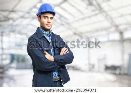 Portrait of an handsome engineer