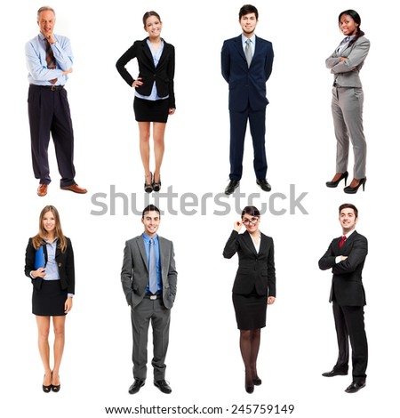 Collection Full Length Portraits Business People Stock Photo 107823161 ...
