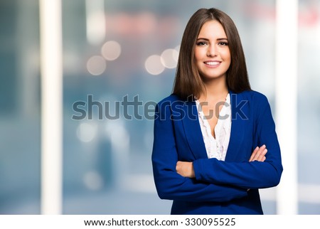 Portrait of a young smiling woman