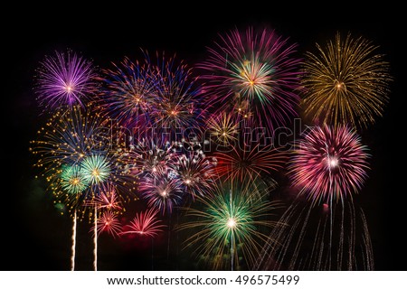 Colorful fireworks background