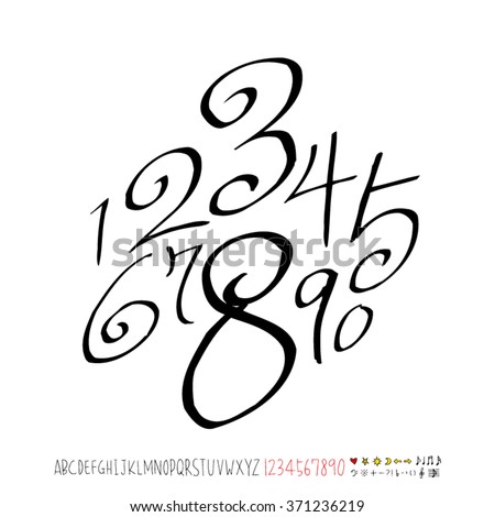 Calligraphy Numbers Stock Images, Royalty-Free Images & Vectors ...