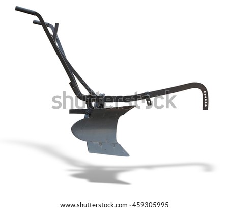 Agricultural Old Manual Plow Isolated Over Stock Photo 64421545 ...