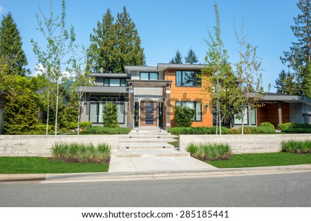 modern house with wood trim exterior and beautiful landscaping home exterior design - Modern Home Exterior Wood modern house with wood trim exterior and beautiful landscaping home exterior design - Modern Home Exterior Wood