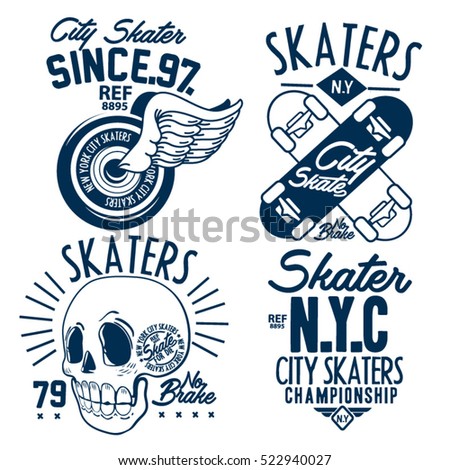 vector shirt urban t Skate Stock Tshirt Board Vectors Typography Graphics