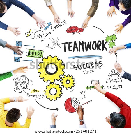 Teamwork Team Together Collaboration Meeting Brainstorming Stock Photo ...