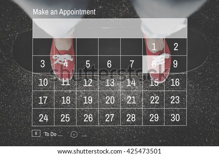 make appointment calendar schedule organization planning stock photo
