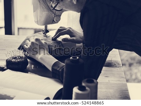 Fashion Designer Cutting Tailor Made Concept