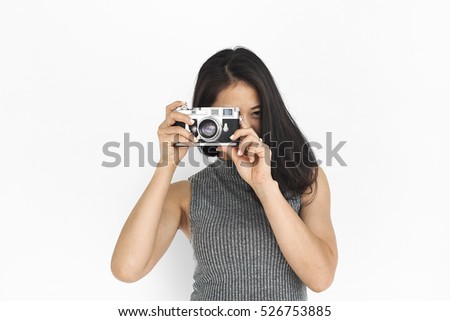 Asian Woman Cheerful Portrait Concept