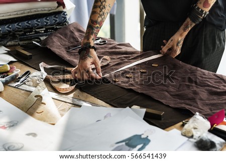 Fashion Designer Cutting Tailor Made Concept