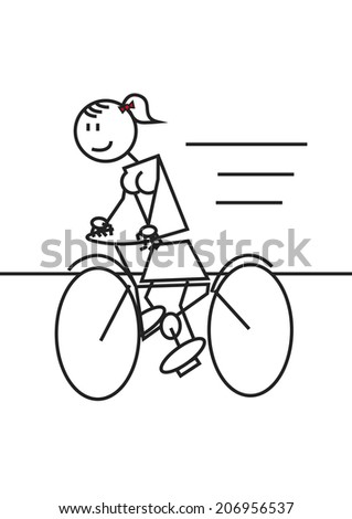 Stick Figure Bike