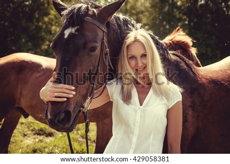 Beautiful Girl Horse Stock Photo 102108019 - Shutterstock