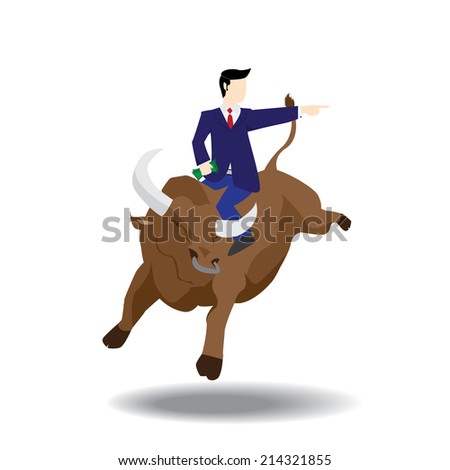 Cowgirl Riding Bull Isolated Stock Vector 151767653 - Shutterstock