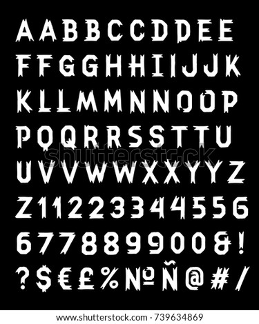 Vintage Hand Drawn Rustic Alphabet With Double Set Of Letters And Numbers Retro Lettering Vintage Hand Drawn Rustic Alphabet With Double Set Of Letters And Numbers Retro Lettering