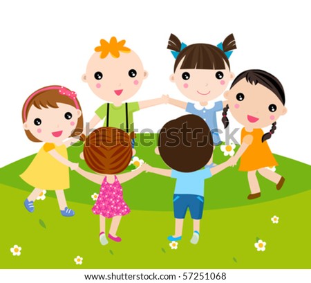 Happy Kids Group Stock Vectors & Vector Clip Art | Shutterstock