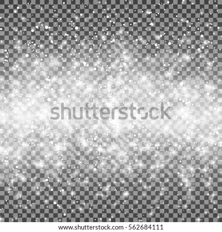Fading Snow Star Line On A Transparent Background Vector Illustration 10 EPS Abstract White