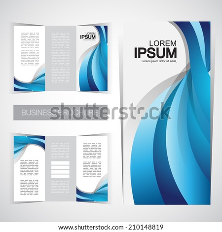 Blue Annual Report Template Vector Illustrationbrochure Stock Vector ...