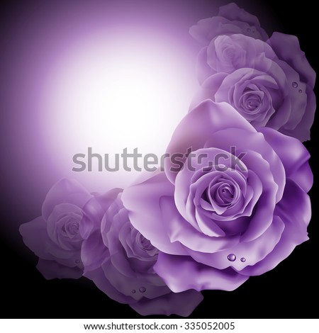 Vector of rich background with flowers roses
