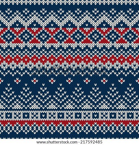 Christmas Sweater Design Seamless Knitting Pattern Stock Vector ...