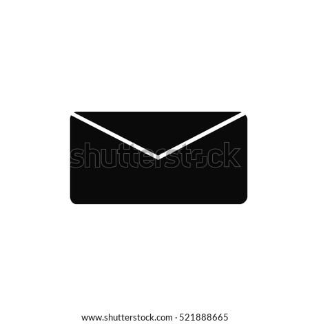 Black Envelope Icon Vector Eps 10 Stock Vector 581730919 - Shutterstock