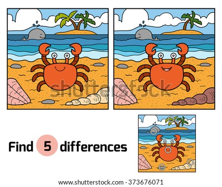 stock-vector-find-differences-game-for-children-crab-and-background-373676071.jpg