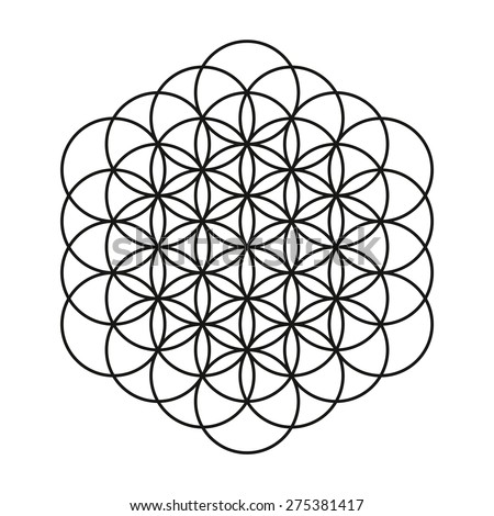 flower life tattoo design mandala circle stock vector flower life tattoo design mandala circle stock vector