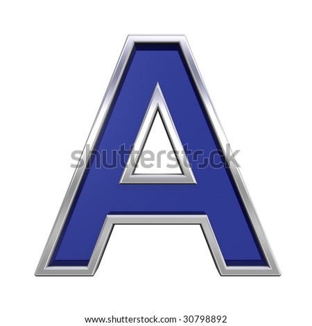 Stock Images similar to ID 113277730 - letter a from chrome blue...