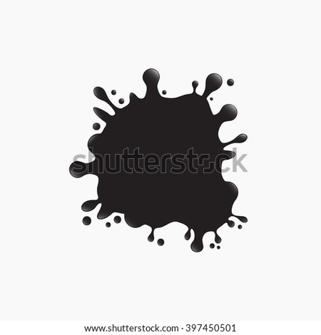 Vector Set Ink Blots Ink Blot Stock Vector 393769618 - Shutterstock