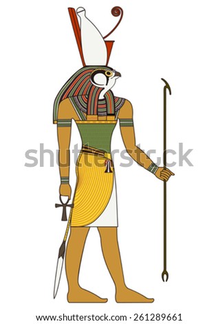 Horus ,Isolated figure of ancient egypt god