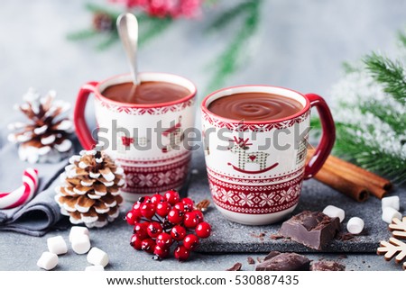 Hot Chocolate Marshmallows Christmas New Year Stock Photo 521296480 ...