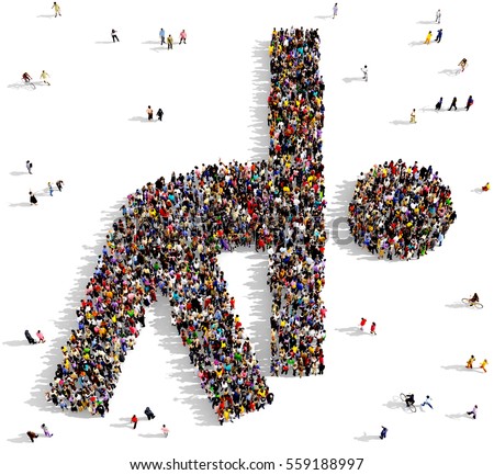 large diverse crowd people seen above stock illustration 559188997 to form