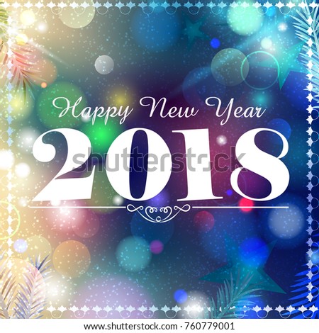 happy new year 2018 wishes greeting stock vector royalty free