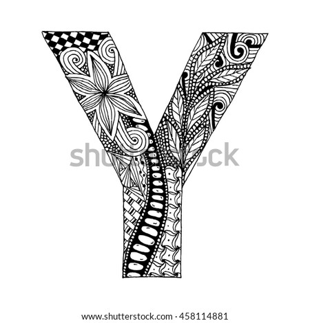 zentangle stylized alphabet letter y doodle stock vector zentangle stylized alphabet letter y doodle stock vector