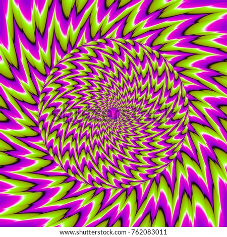 Green Background Spirals Spin Illusion Stock Vector 402687193 ...