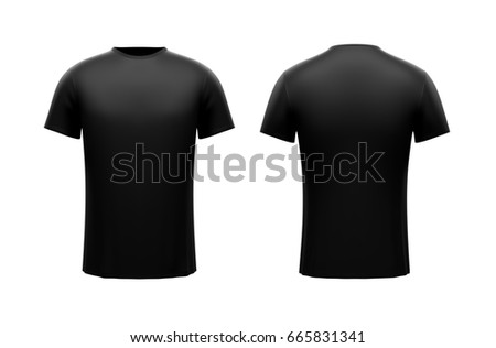 Black Tshirt Design Template Front Back Stock Vector 25832191 ...
