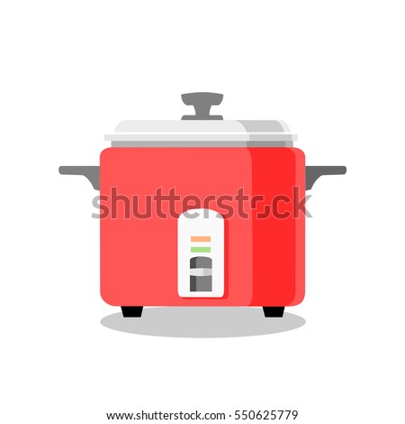rice electric cooker vector.