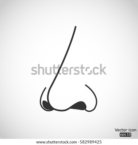 Human Nose Side View Breathing Smelling Stock Vector 696964657 ...