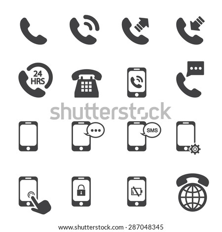 Contact Information Signs Mobile Phone Fax Stock Vector 124626859 ...