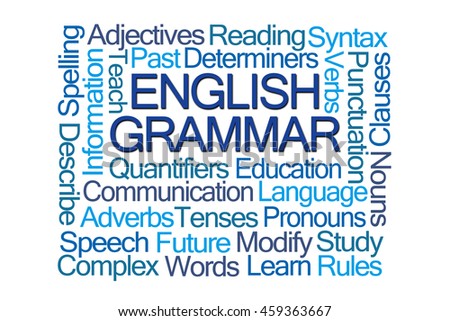 English Grammar Word Cloud On White Stock Illustration 459363667 ...